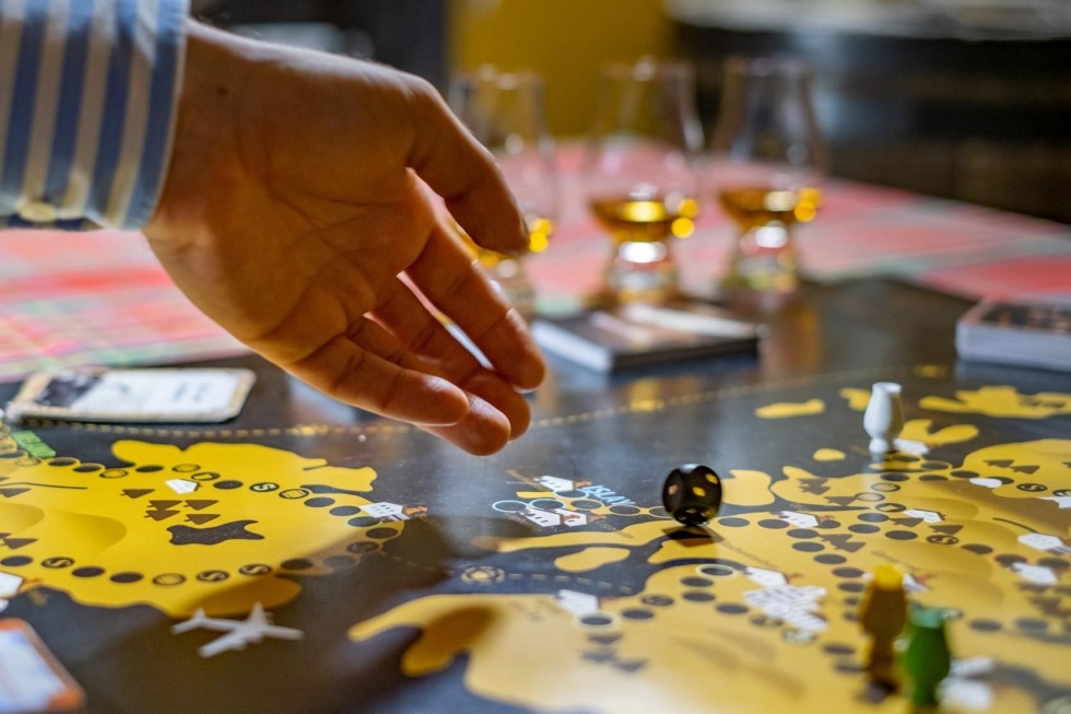 Rolling dice during the game