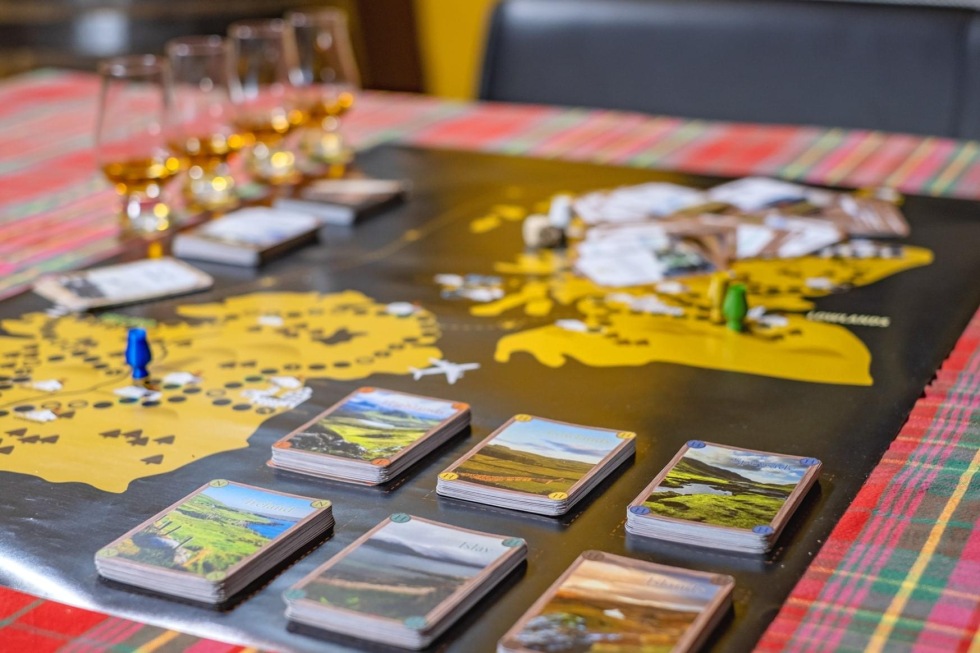 Game preview with cards and board